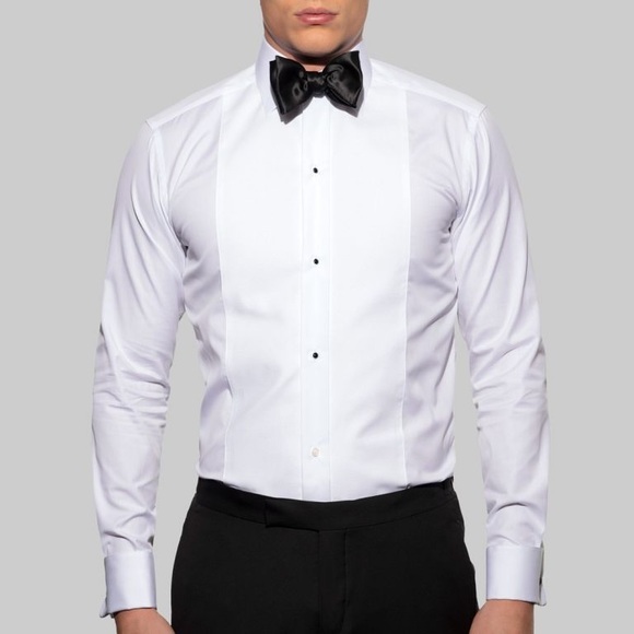 eton slim fit tuxedo shirt